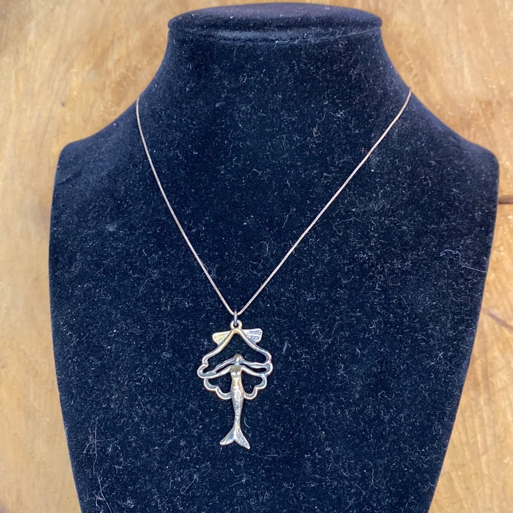 Mermaid on a shell necklace